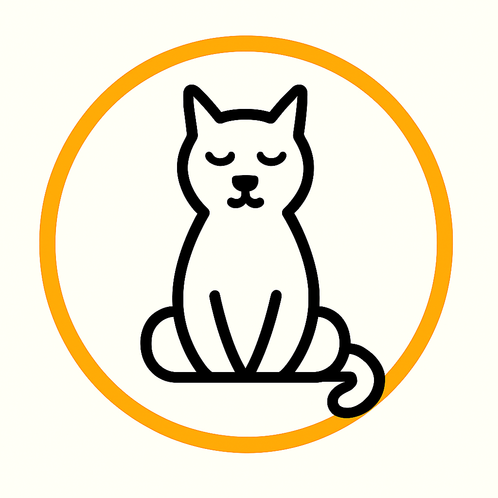 Calm cat icon